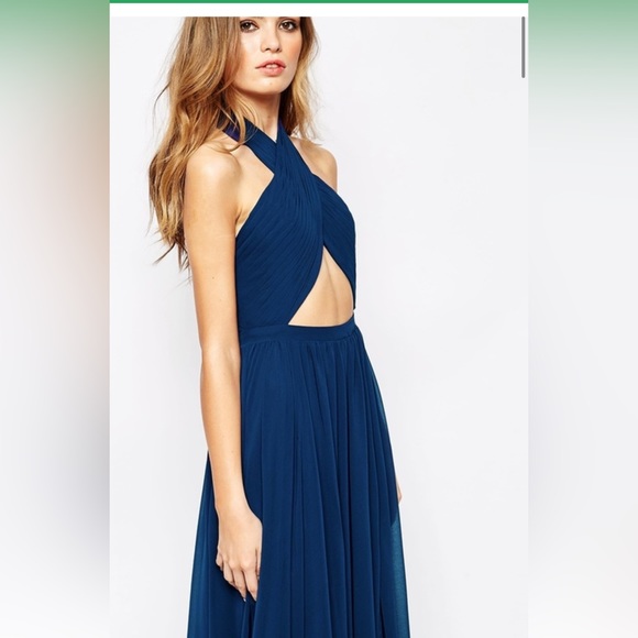 ame and Partners Blue Gown- size 8 - Picture 3 of 9